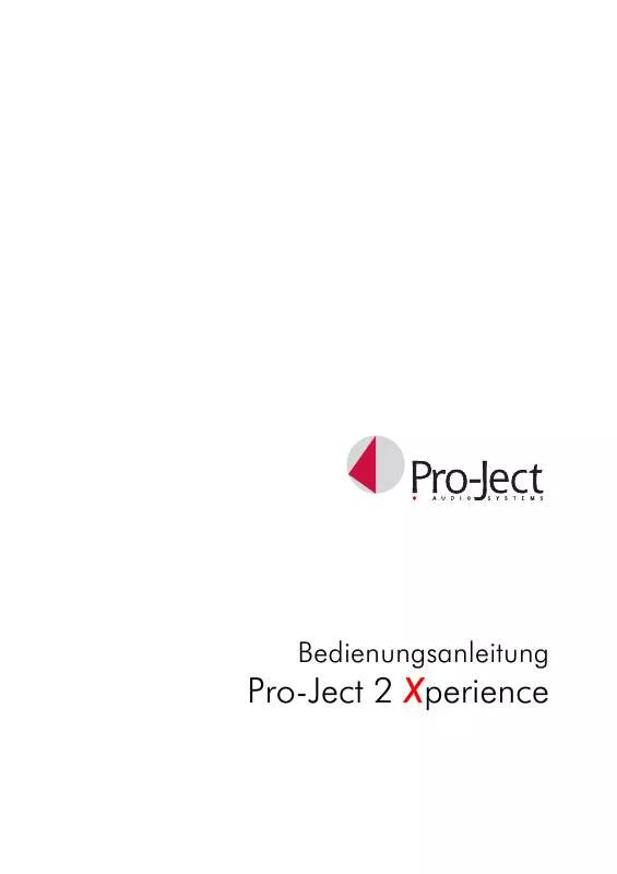 Mode d'emploi PRO-JECT 2 XPERIENCE