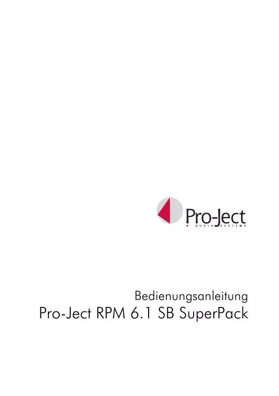 Mode d'emploi PRO-JECT RPM 6.1 SB SUPERPACK
