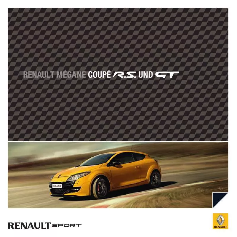 Mode d'emploi RENAULT MEGANE COUPE GT