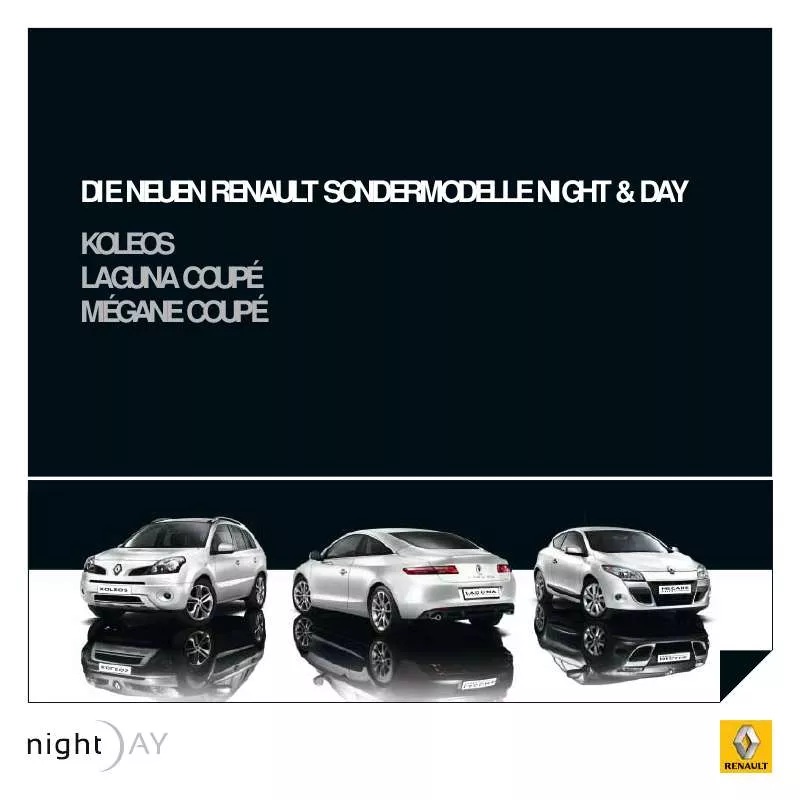 Mode d'emploi RENAULT MEGANE COUPE NIGHT AND DAY