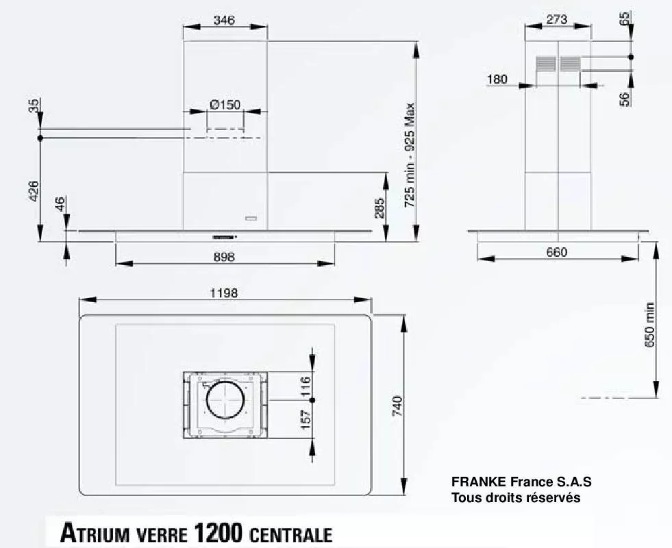 Mode d'emploi ROBLIN ATRIUM VERRE 1200 CENTRALE