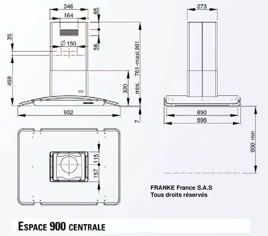 Mode d'emploi ROBLIN ESPACE 900 CENTRALE