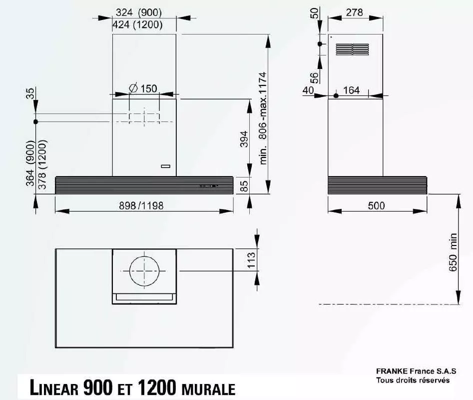 Mode d'emploi ROBLIN LINEAR 1200 MURALE