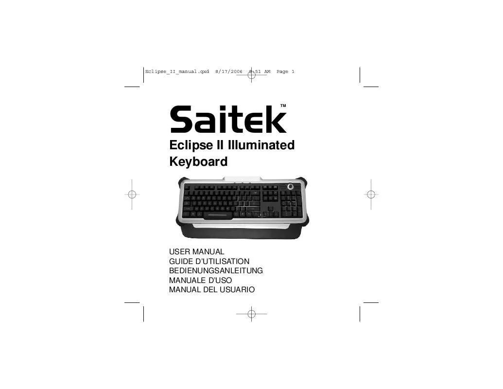 Mode d'emploi SAITEK ECLIPSE II