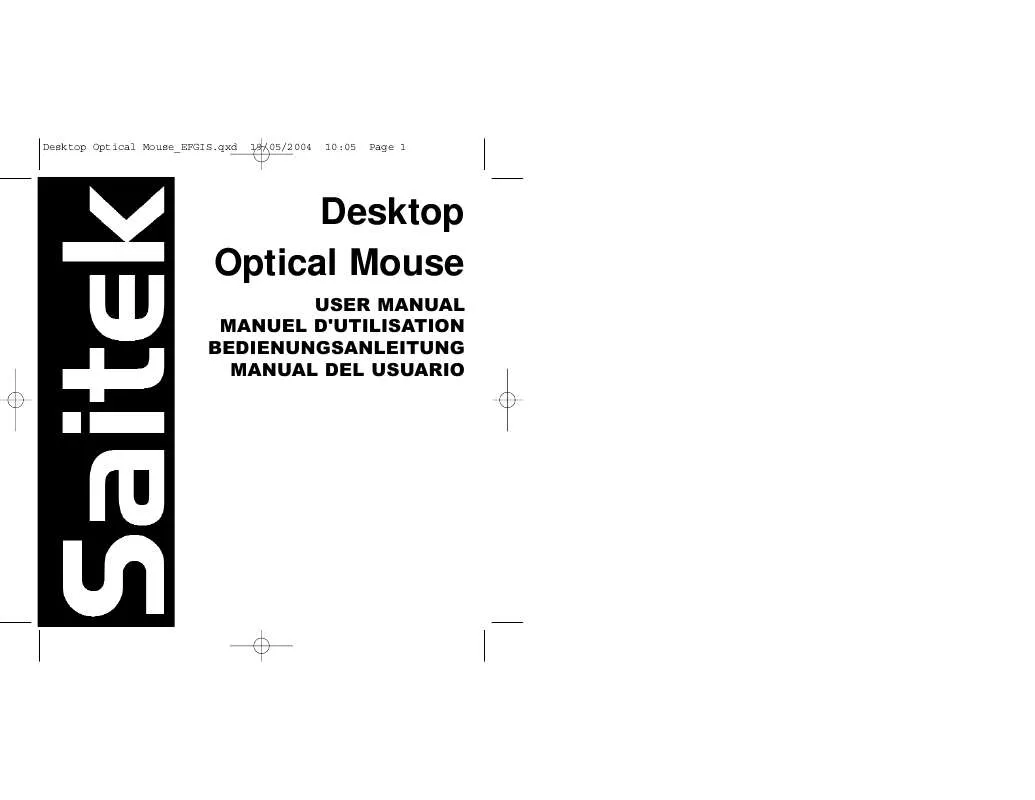 Mode d'emploi SAITEK NOTEBOOK DESKTOP MOUSE