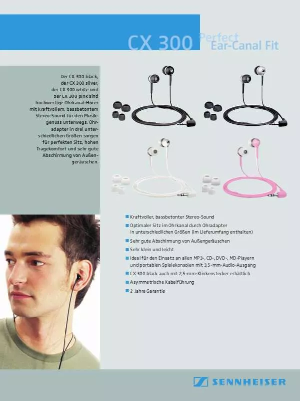 Mode d'emploi SENNHEISER CX 300