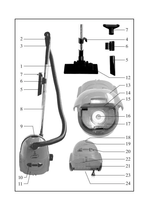 Mode d'emploi SEVERIN BR 7928 BODENSTAUBSAUGER ROT 1500W