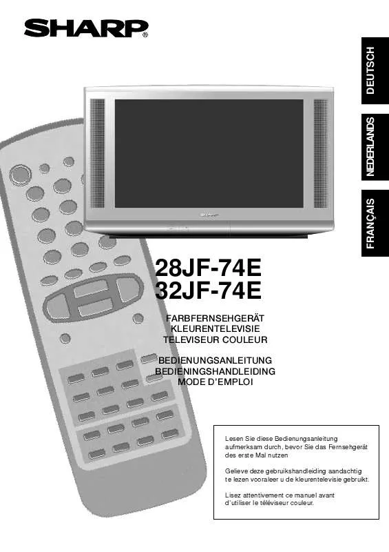 Mode d'emploi SHARP 28/32JF-74E