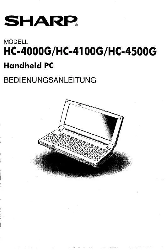 Mode d'emploi SHARP HC-4000G/4100G/4500G