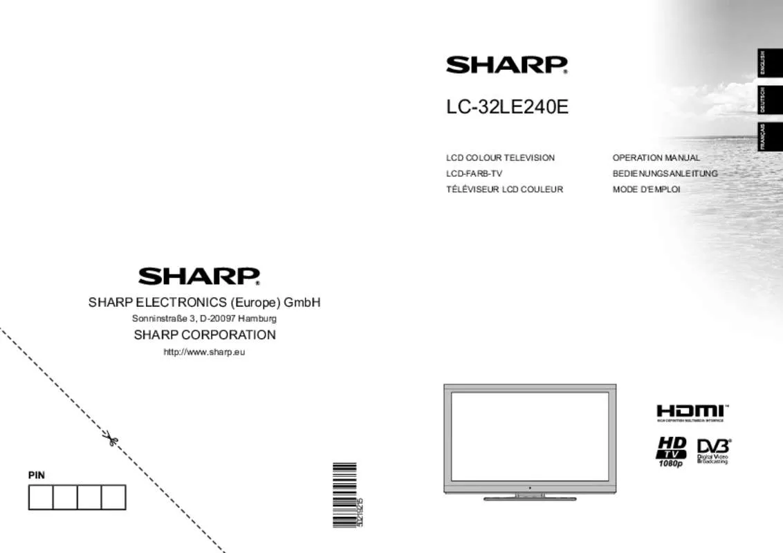 Mode d'emploi SHARP LC-32LE240E