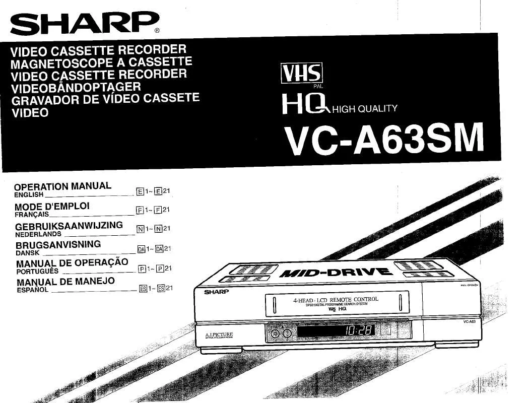 Mode d'emploi SHARP VC-A63SM