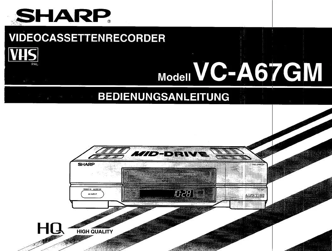 Mode d'emploi SHARP VC-A67GM