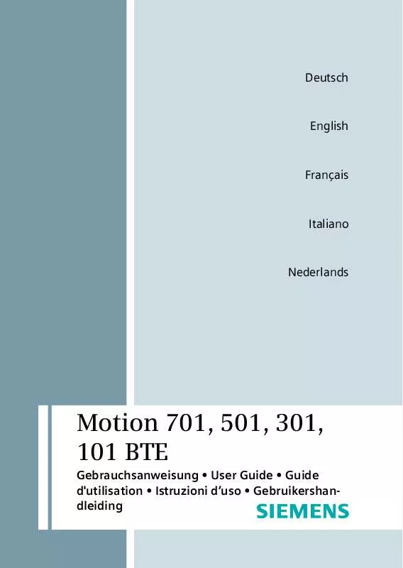 Mode d'emploi SIEMENS MOTION 701