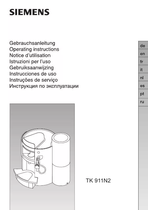 Mode d'emploi SIEMENS TK911NXGB