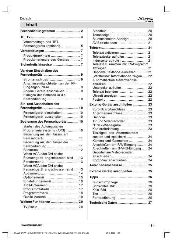 Mode d'emploi STRONG SRT L 2750