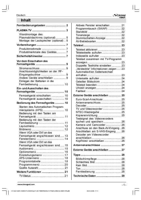 Mode d'emploi STRONG SRT P 4250