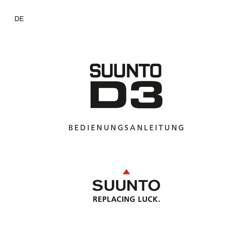 Mode d'emploi SUUNTO D3