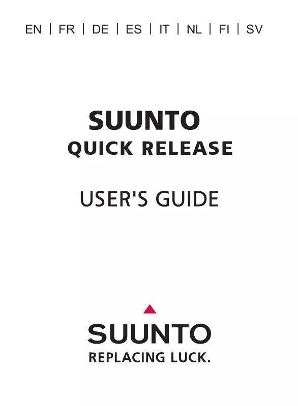 Mode d'emploi SUUNTO QUICK RELEASE