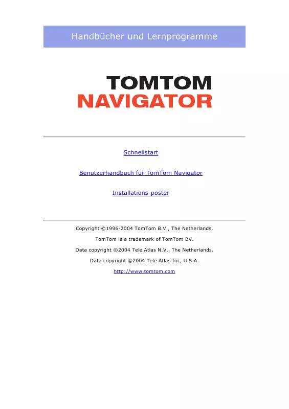 Mode d'emploi TOMTOM NAVIGATOR 3