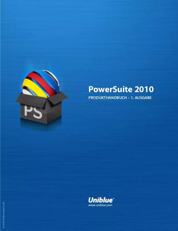 Mode d'emploi UNIBLUE POWERSUITE 2010