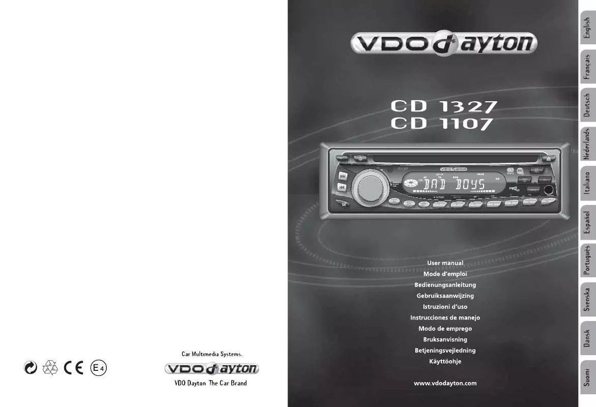 Mode d'emploi VDO DAYTON CD 1327