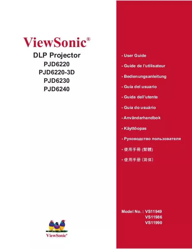 Mode d'emploi VIEWSONIC PJD6240