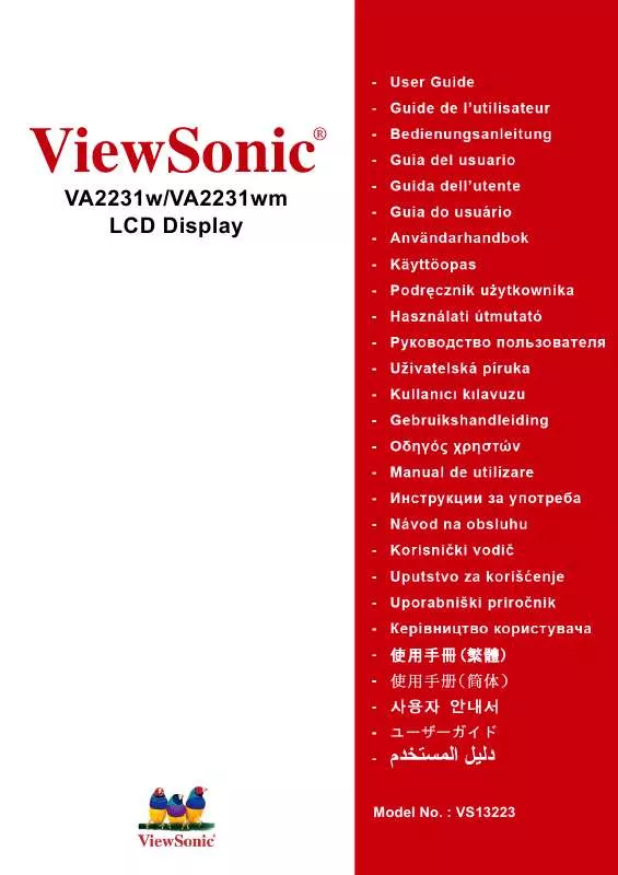 Mode d'emploi VIEWSONIC VA2231WM