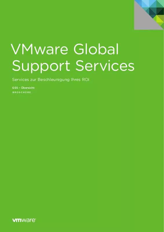 Mode d'emploi VMWARE GLOBAL SUPPORT SERVICES