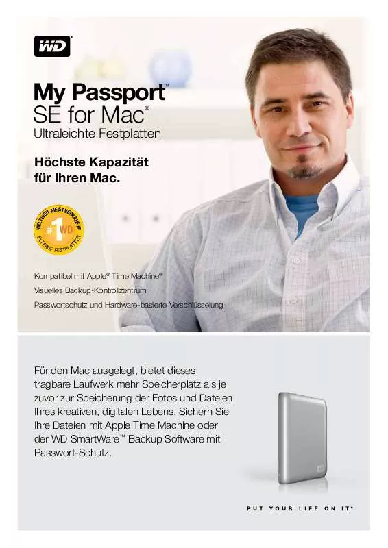 Mode d'emploi WESTERN DIGITAL MY PASSPORT SE