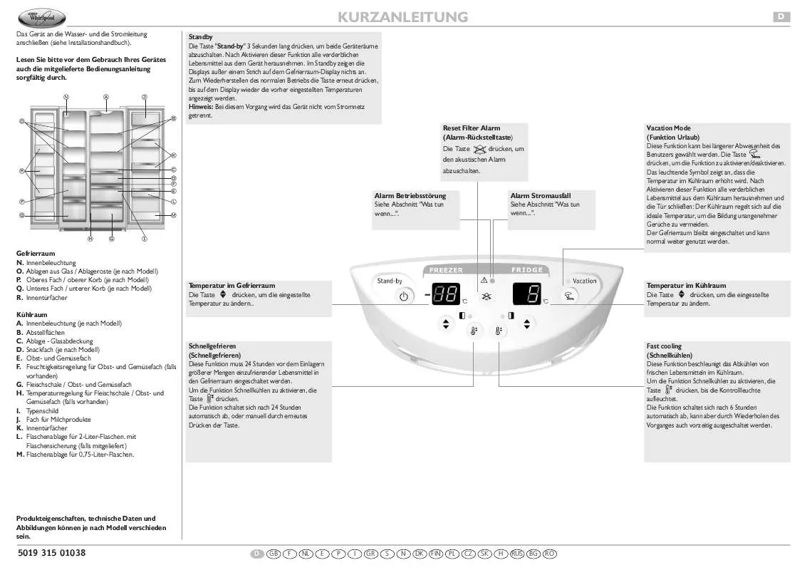 Mode d'emploi WHIRLPOOL 20RU-D1 600