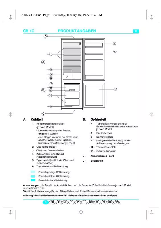 Mode d'emploi WHIRLPOOL 466/H-IT