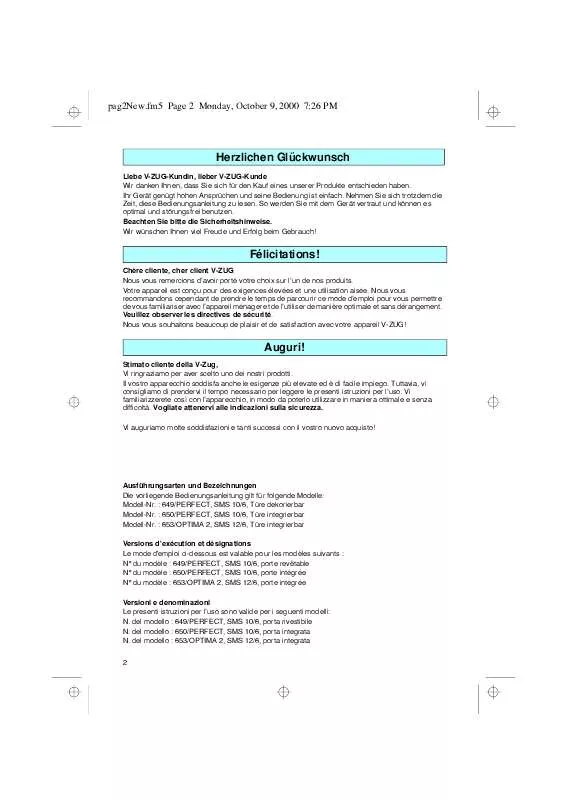 Mode d'emploi WHIRLPOOL 649.01.00