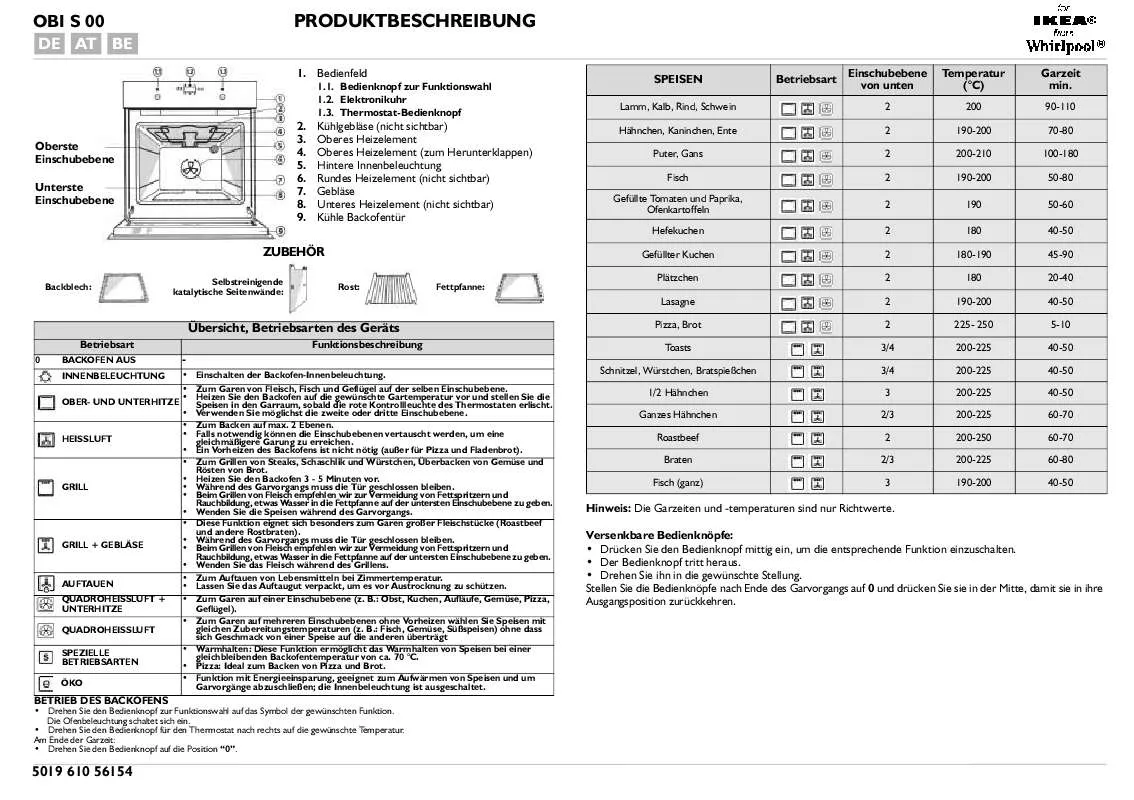 Mode d'emploi WHIRLPOOL 700 947 31