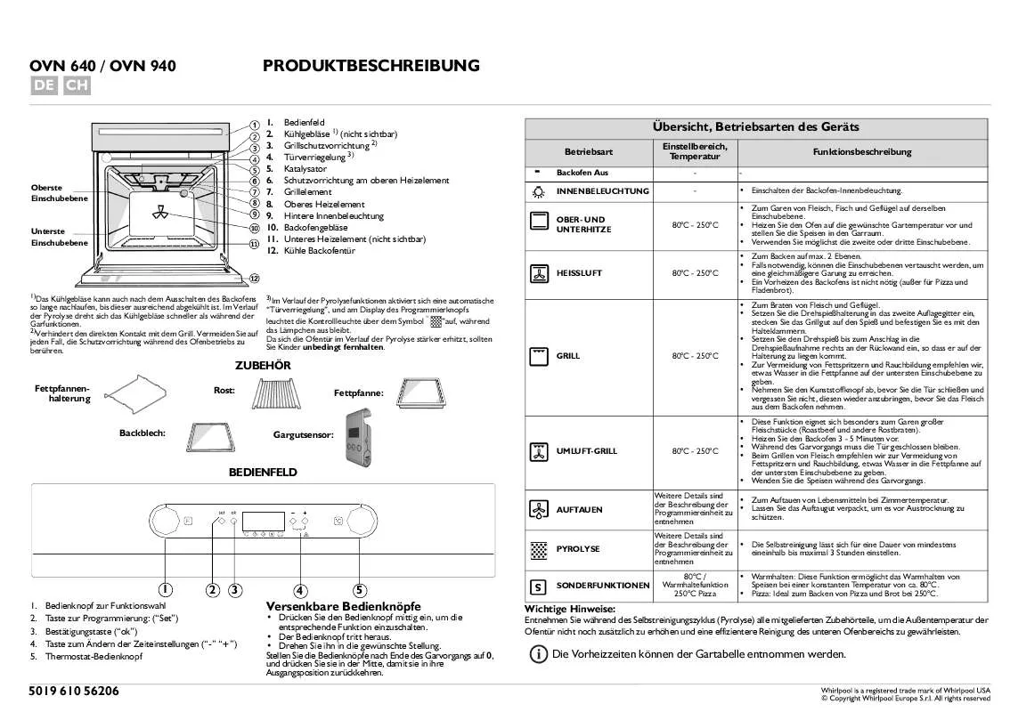 Mode d'emploi WHIRLPOOL 701 237 43