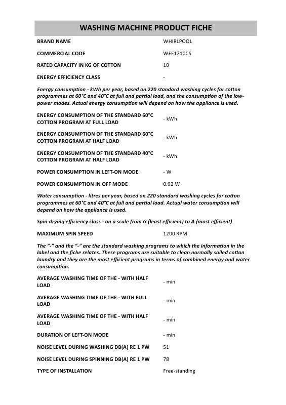 Mode d'emploi WHIRLPOOL ADG 6570 SD IX