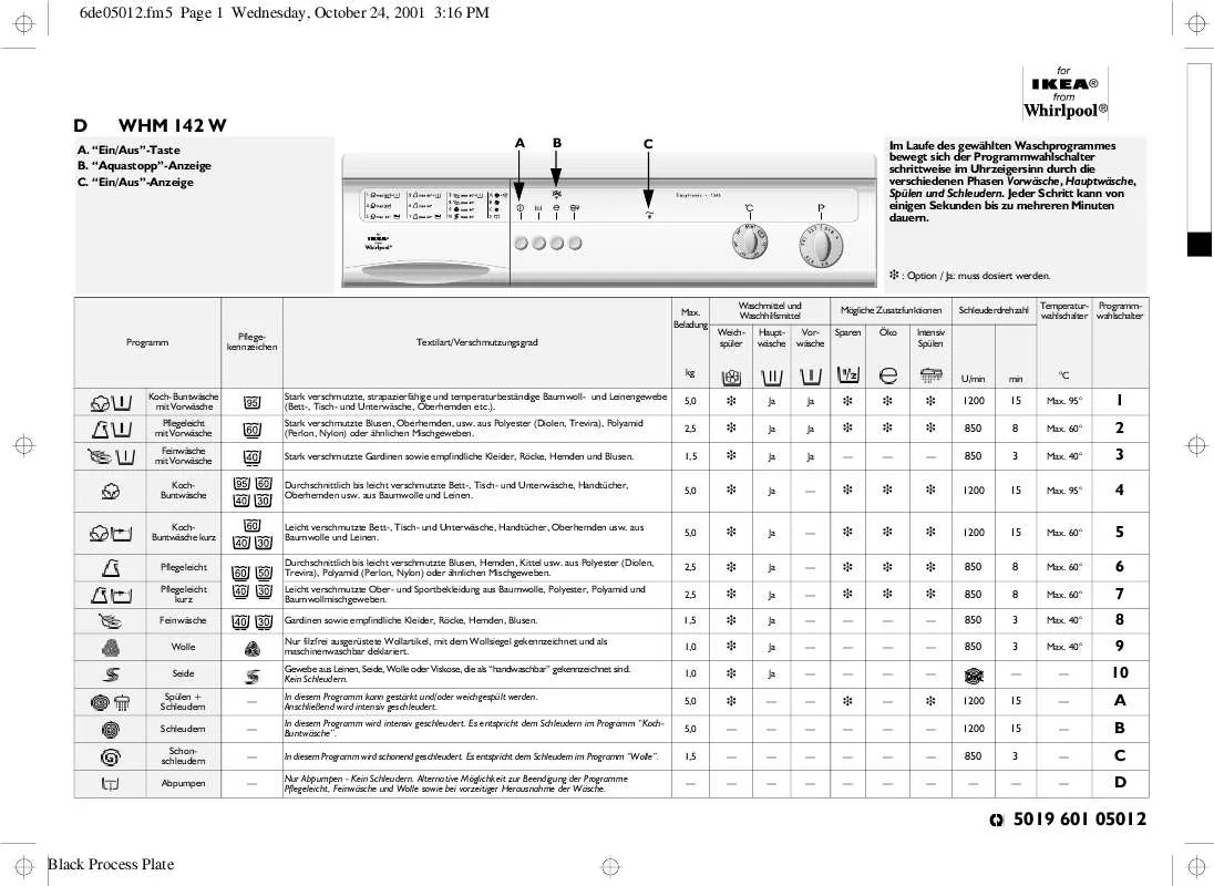 Mode d'emploi WHIRLPOOL ADL 336 AV