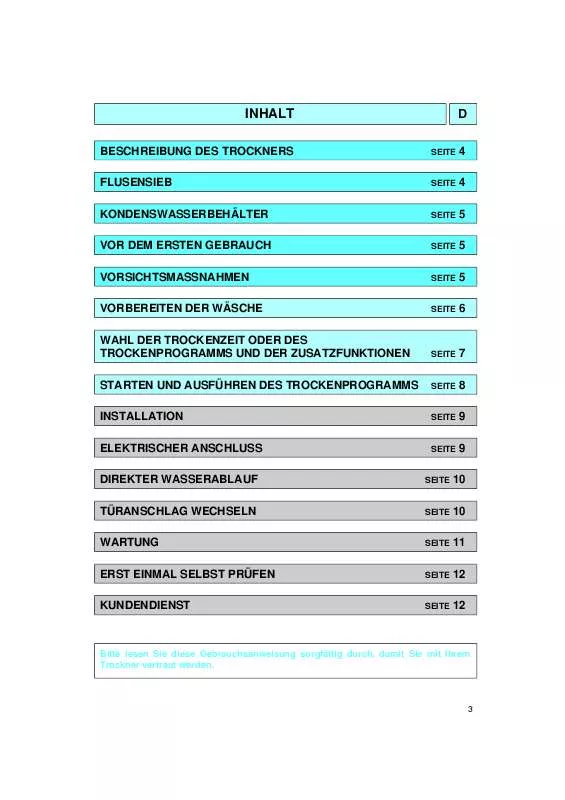 Mode d'emploi WHIRLPOOL ADORINA TEK