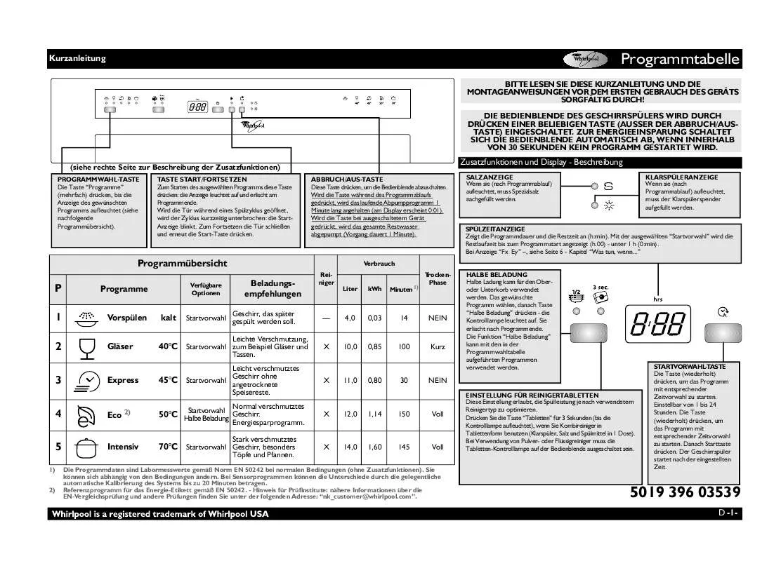 Mode d'emploi WHIRLPOOL ADP 5100 IX