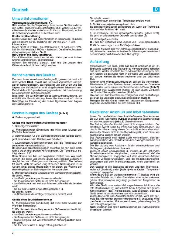 Mode d'emploi WHIRLPOOL AFE 125/G