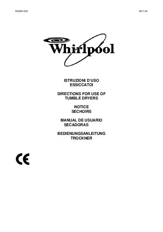 Mode d'emploi WHIRLPOOL AGB 257/WP