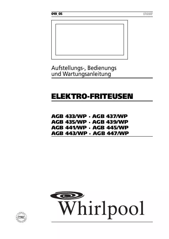 Mode d'emploi WHIRLPOOL AGB 435/WP