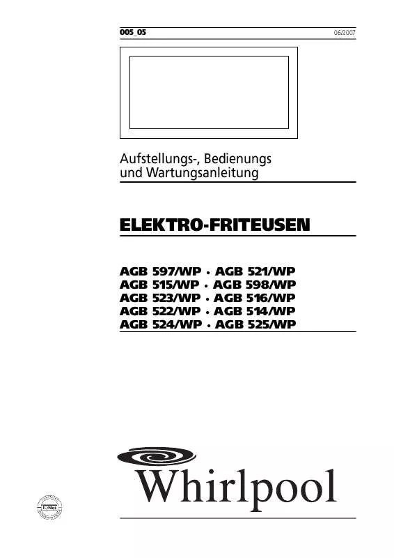 Mode d'emploi WHIRLPOOL AGB 515/WP