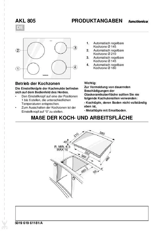 Mode d'emploi WHIRLPOOL AKL 805/NE