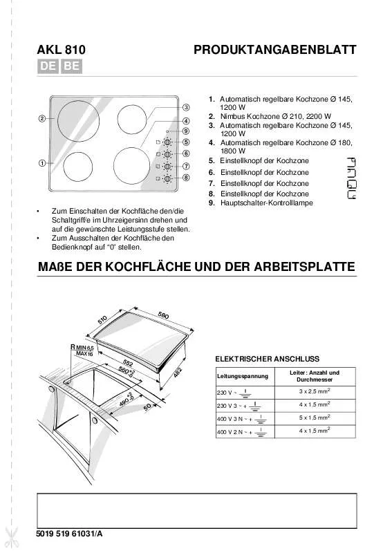 Mode d'emploi WHIRLPOOL AKL 810/IX