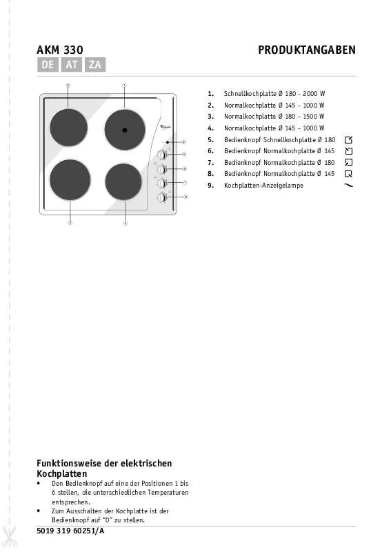 Mode d'emploi WHIRLPOOL AKM 330/IX