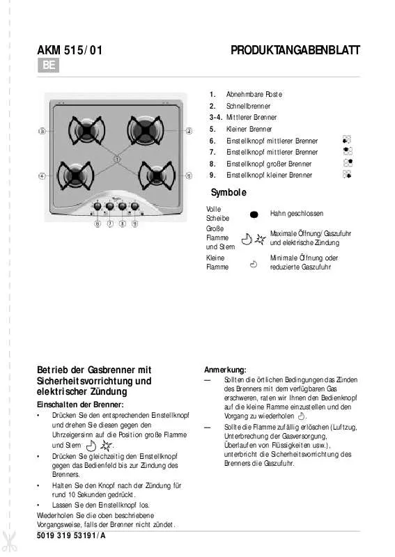 Mode d'emploi WHIRLPOOL AKM 515/NB