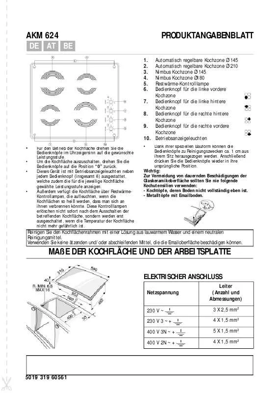 Mode d'emploi WHIRLPOOL AKM 624/NB