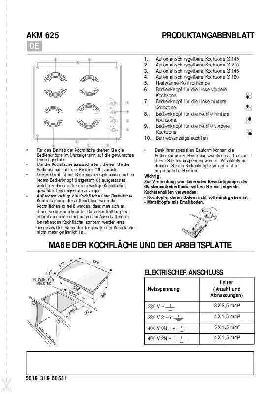 Mode d'emploi WHIRLPOOL AKM 625/IX