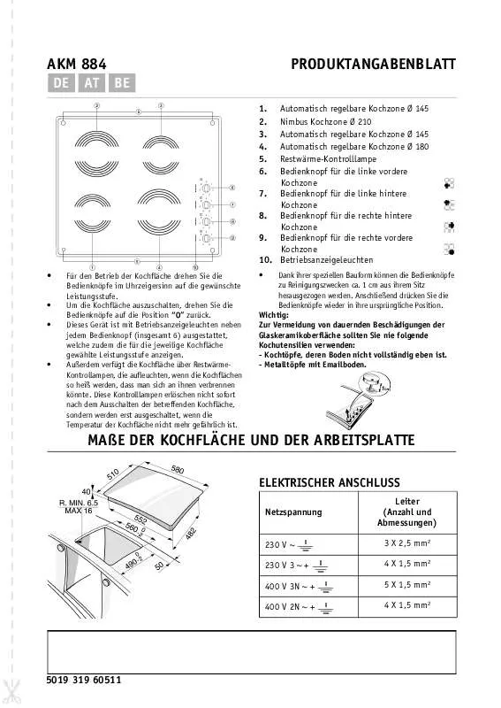 Mode d'emploi WHIRLPOOL AKM 884/NB