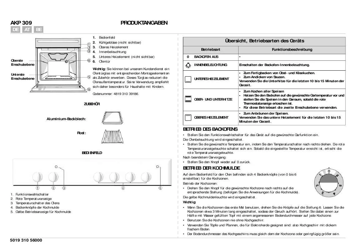 Mode d'emploi WHIRLPOOL AKP 309 NB